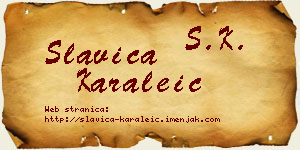 Slavica Karaleić vizit kartica